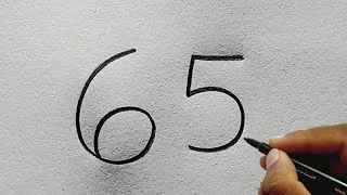 Thumbnail: How To Draw A Cute Parrot Bird From Number 65 Easily | Drawing Pictures | Unbelievable Art Tricks 