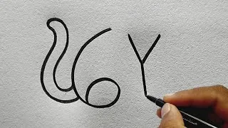 Thumbnail: How To Draw A Cute Cat Using Number 6Y Very Easy | Drawing Pictures | Unbelievable Art Ideas 