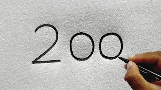 Thumbnail: Easy Cat Arts Step By Step With Number 200 | Drawing Pictures | Unbelievable Drawing Ideas 