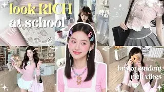 Thumbnail: How to look RICH at school with 0$ *hot girl without spending* 👛