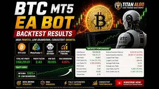 Thumbnail: 🔥 BTC MT5 EA Bot Backtest Results | 168% Profit | Low Drawdown | Bitcoin Trading Bot