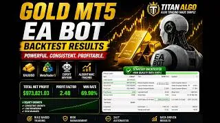 Thumbnail: 🔥 Gold MT5 EA Bot Backtest Results | XAUUSD Algorithmic Trading Strategy | Titan Algo