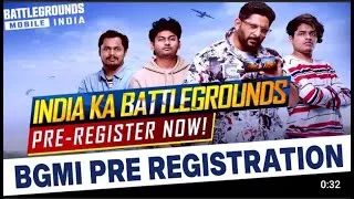 Thumbnail: Pre Register BATTLEGROUNDS MOBILE INDIA | Pre Register Link In Discription