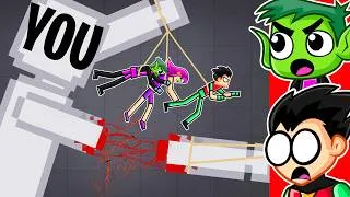 Thumbnail: Reacting to TEEN TITANS vs GIANT YOU in People Playground