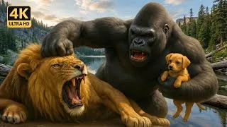 Thumbnail: KING KONG vs LION KING – Epic Battle: Kong Saves Puppy From the Lion King | King Kong Movie
