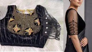 Thumbnail: Transi Net Sleeves Design | Designer Blouse Sleeves Design ✨