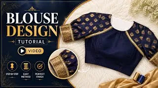 Thumbnail: Most Trending Rajarani National Blouse Tutorial | Designer Blouse Design Cutting n Stitching ✨