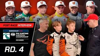 Thumbnail: All interviews with the top 3 finishers of the FIA Karting Euro Champ OK-OKJ, Rd4, Kristianstad 2026