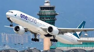 Thumbnail: ✈️ 30 BIG & LOUD Plane Take offs at Hong Kong Airport | Incredible Plane Spotting Action (HKG/VHHH)