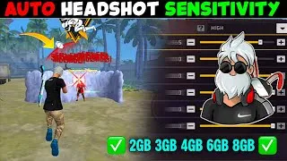 Thumbnail: Free Fire Max Auto Headshot Trick 2026 Sensitivity ⚙️ 2gb, 3gb, 4gb Ram Headshot Sensitivity Setting