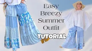 Thumbnail: EASY! How to Make PALAZZO Pants And a TABLECLOTH Top With NO Patterns