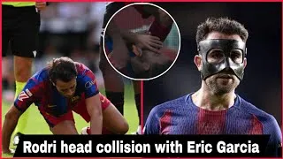 Thumbnail: Eric Garcia BROKEN NOSE After Brutal Rodri Collision! 😱 Eric Garcia injury 