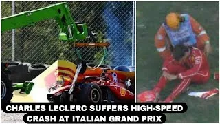 Thumbnail: Charles Leclerc HUGE High-Speed Crash at Monza 🔴 2026 Italian GP