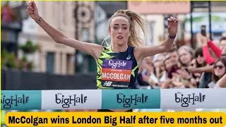 Thumbnail: Eilish McColgan’s Miraculous Return! 🏃‍♀️ London Big Half Comeback Victory! 🥇
