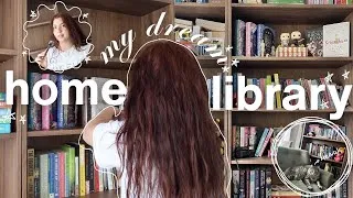 Thumbnail: build and organize my DREAM home library with me 📚 ( & bookshelves tour )