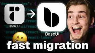 Thumbnail: Radix UI → Base UI (in 3min)