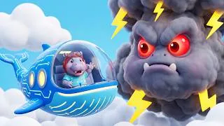 Thumbnail: Hippo Family Rescues the Sun | Defeating the Giant Cloud Monster | Toby Nursery Rhymes