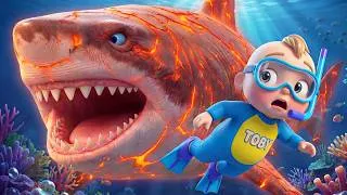 Thumbnail: Biggest Ocean Monster Song | Megalodon & Sea Dinosaurs Nursery Rhymes for Kids | Toby Nursery Rhymes