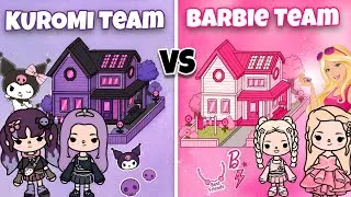 Thumbnail: What if Kuromi and Barbie moved to The BIG FAMILY HOME in Toca Boca! 😱 [NOT FREE Toca Boca Roleplay]