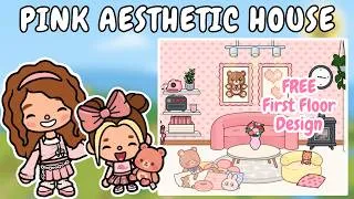 Thumbnail: FREE Pink Aesthetic House Design 🩷 First Floor Decor Toca Boca 🤩 TOCA GIRLZ