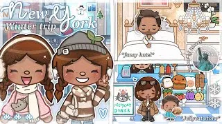 Thumbnail: Big family winter trip to new york 🗽☃️✨ *WITH VOICE* (Jellycat store!) || Toca boca Roleplay 