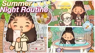 Thumbnail: summer aesthetic night routine 🫧🌺 *WITH VOICE* || Toca Boca Roleplay 