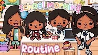 Thumbnail: School morning routine 🍳 ☀️ || Toca boca life world ROLEPLAY *with voice* 🗣️ 