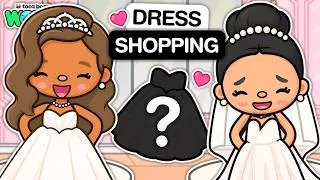 Thumbnail: WE WENT WEDDING DRESS SHOPPING! 🩷 (EP 32) | Toca Life World Family Roleplay 🌍