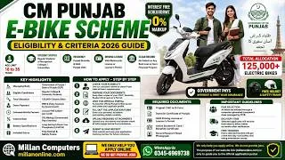 Thumbnail: CM Punjab E-Bike Scheme Eligibility 2026 | How to Apply Online Step by Step