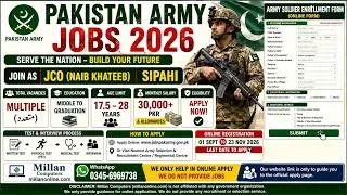 Thumbnail: Pakistan Army Jobs 2026 | JCO Naib Khateeb & Sipahi | Eligibility, Salary, Apply Online