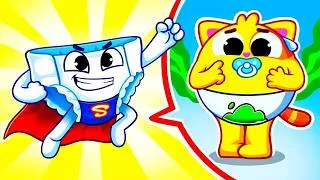 Thumbnail: Superhero Diaper is Coming to Rescue kids | Potty Trainng | Good Habits | Nursery Rhyme Toddler Zoo