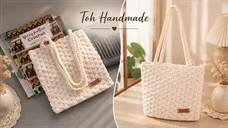 Thumbnail: Easy DIY Crochet Bag Step By Step | Crochet Shell Stitch Bag | Toh Handmade 💖💖💖