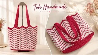Thumbnail: STEP BY STEP DIY Crochet Tote Bag | Crochet Bag Tutorial | Toh Handmade