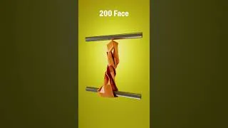Thumbnail: What Happens If You Increase Mesh Resolution from 10 to 10,000 Faces? 🤯 #funny #animation #physics