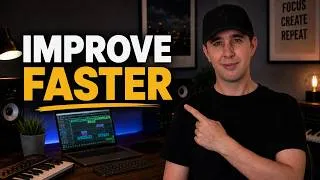 Thumbnail: How to Improve at Music Production Faster (7 Habits That Actually Work)