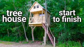 Thumbnail: Building A Two-Story Treehouse in 2 months with no prior experience *ASMR & Timelape, No Talking*