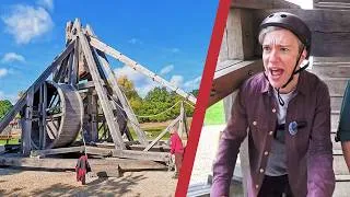 Thumbnail: To help fire this trebuchet, I climbed inside it