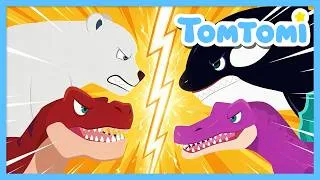 Thumbnail: 💥Epic Showdown Compilation! | Dinosaurs, Animals & Construction Vehicles | Kids Songs #TOMTOMI