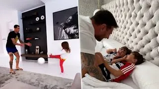 Thumbnail: Famous Footballers Play with Their Kids 😊😊⚽ Messi, Ronaldo, Lucas Moura & More!
