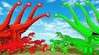 Thumbnail: Jurassic Park - Best Dinosaurs: Red T-rex vs Green T-rex: T-Rex Evolution 1993-2025