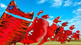 Thumbnail: Many Red Dinosaur: T-Rex Dinosaur took Revenge from Raptor Dinosaur| Dinosaurs In Jurassic World