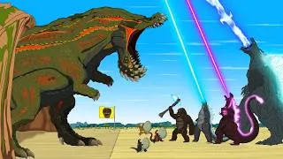 Thumbnail: Team Godzilla & KONG vs Evil Joe's Dragon Element Breath: Who Will Survive?