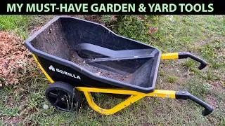 Thumbnail: Two Tools Essential To My Yard and Garden Work - Gorilla Wheelbarrow and Steel Bedding Pitchfork