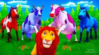 Thumbnail: Animal Kingdom 🦁 Cows & Horses Takes on the Lion | Wildlife Adventure