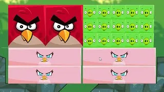 Thumbnail: Angry Birds Kick Piggies - HELP STELLA ESCAPE FROM ALL TINY SQUARE PIGGIES!