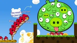 Thumbnail: Angry Birds Cannon 3 - FORCE OUT THE HUGE 100 EYES PIGGIES TO RESCUE STELLA!