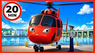 Thumbnail: Helicopter to the Rescue! 🚁 City Heroes & Emergency Vehicles for Kids 💥 | Tayo the Little Bus