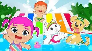 Thumbnail: BABIES ALEX & LILY ☀️ ☀️ Giant Water Slides & Swimming Pool Collection! 🌊