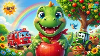 Thumbnail: Apple Picking Friends 🍎 | Fun Farm Song for Kids | Toony Moon Rhymes
