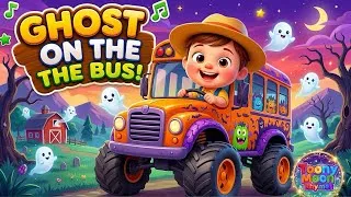 Thumbnail: Wheels on the Monster Bus 🎃 | Ghosts Monsters & Witches! | Toony Moon Rhymes